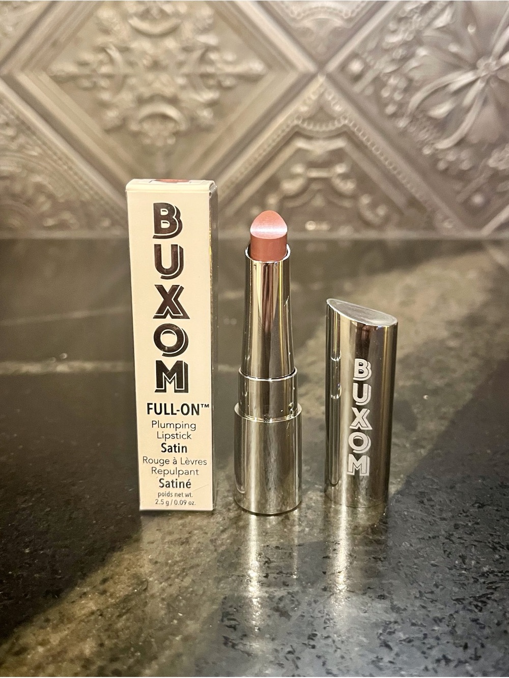BUXOM Full-On Satin Plumping Lipstick — Chocolatte